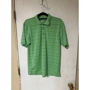Izod Golf Men's S Polo Shirt Short Sleeve Polyester Green and Dark Blue